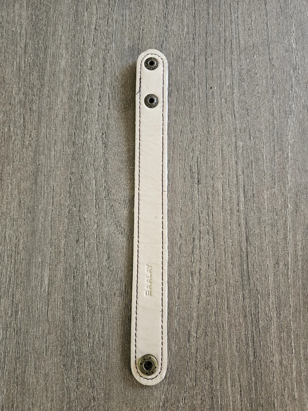 Handcrafted Hair-On Leather Strap Bracelet in White and Brown-NWOT
